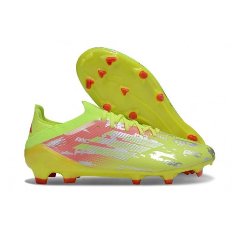adidas F50 Elite FG Neuf Crampons Jaune Rouge Argent
