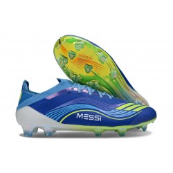 adidas F50 Elite FG Neuf Crampons Messi Equipe Bleu Royal Jaune Solaire Bleu Semi Eclatant