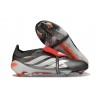 Adidas Predator 26 Elite Tongue FG Fer Mét. Blanc Ftwr Rouge Lucide