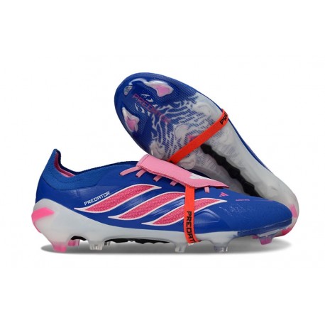Adidas Predator 26 Elite Tongue FG Nouvelle Bleu Rapide Rose Explosif