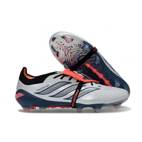 Adidas Predator 26 Elite Tongue FG Nouvelle Gris Rouge Noir