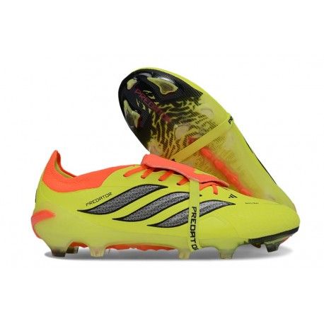 Adidas Predator 26 Elite Tongue FG Nouvelle Jaune Noir Rouge
