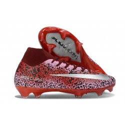 Chaussures Neuf Nike Mercurial Superfly 10 Elite FG Safari Rouge Argent