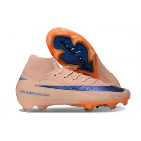 Chaussures Neuf Nike Mercurial Superfly 10 Elite FG Orange Bleu