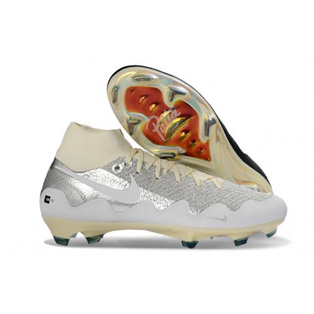 Chaussures Neuf Nike Mercurial Superfly 10 Elite FG Blanc Argent Noir