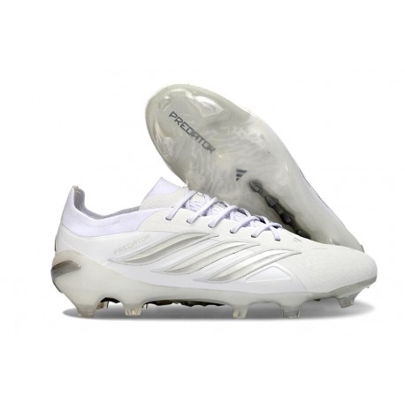 Crampons Adidas Predator 26 Elite FG Blanc