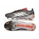 Crampons Adidas Predator 26 Elite FG Fer Mét. Blanc Ftwr Rouge Lucide