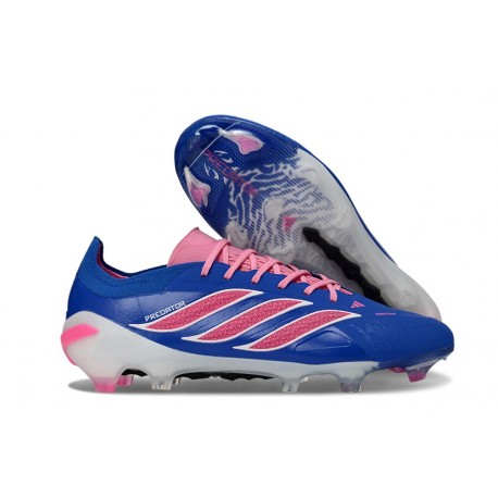 Crampons Adidas Predator 26 Elite FG Bleu Rose