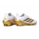 Crampons Adidas Predator 26 Elite FG Blanc Or