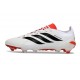 Crampons Adidas Predator 26 Elite FG Blanc Noir Rouge