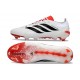 Crampons Adidas Predator 26 Elite FG Blanc Noir Rouge