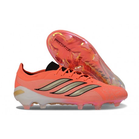 Adidas Predator Elite Low FG Nouvelles Rouge Or