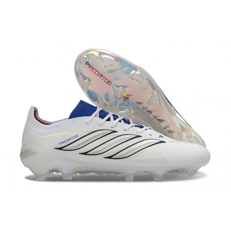 Adidas Predator Elite Low FG Nouvelles Blanc Bleu