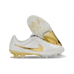 Nike Tiempo Maestro Elite FG Nouveaux Blanc Or