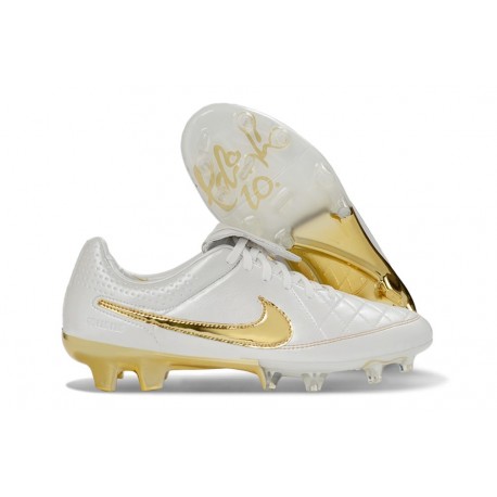 Nike Tiempo Maestro Elite FG Nouveaux Blanc Or