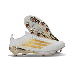 Chaussures de football adidas F50+ Elite FG Blanc Or