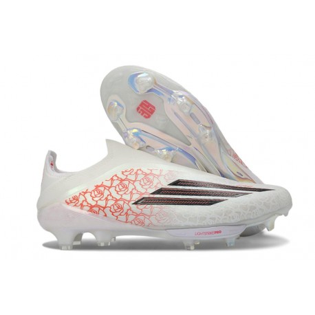 Crampons adidas F50+ Laceless FG x Lamie Yamal Blanc Noir Rouge