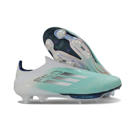 adidas Chaussures de football F50+ FG Vert Argent Blanc