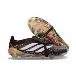Adidas Predator 26 Elite Tongue FG Nouvelle Noir Or Blanc