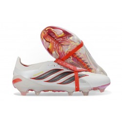 Adidas Predator 26 Elite Tongue FG Nouvelle Blanc Rouge Noir