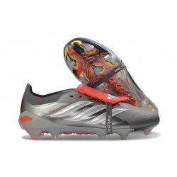 Adidas Predator 26 Elite Tongue FG Nouvelle Fer Mét. Blanc Ftwr Rouge Lucide