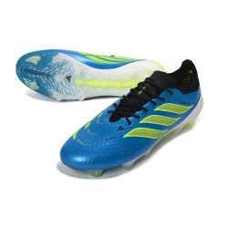 Adidas Predator Elite Low FG Nouvelles Bleu Vert Citron
