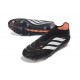 Crampons de Football Adidas Predator Elite Laceless FG Noir Blanc