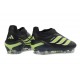Crampons de Football Adidas Predator Elite Laceless FG Noir Vert Citron