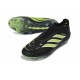 Crampons de Football Adidas Predator Elite Laceless FG Noir Vert Citron