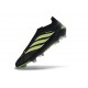 Crampons de Football Adidas Predator Elite Laceless FG Noir Vert Citron
