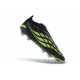 Crampons de Football Adidas Predator Elite Laceless FG Noir Vert Citron