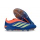Crampons de Football Adidas Predator Elite Laceless FG Bleu Orange Vert Citron