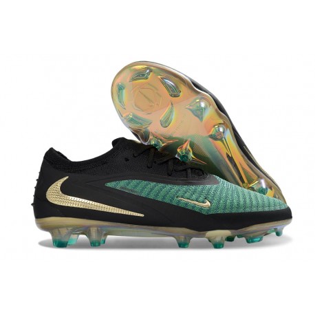 Chaussures Nike Phantom 6 Elite Low FG Vert Noir Or