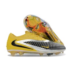 Nike Phantom 6 Elite Low FG Nouvelles Noir Jaune Argent