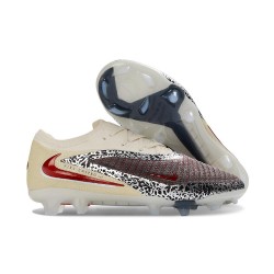 Nike Phantom 6 Elite Low FG Nouvelles Rouge Blanc Argent