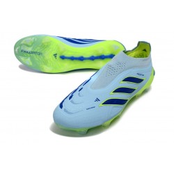 Crampons de Football Adidas Predator Elite Laceless FG Bleu