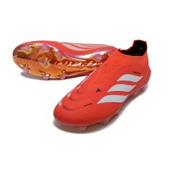 Chaussure de Foot Adidas Predator Elite LL FG Rouge Blanc