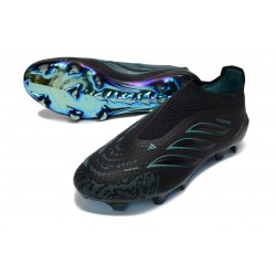 Chaussure de Foot Adidas Predator Elite LL FG Noir Bleu