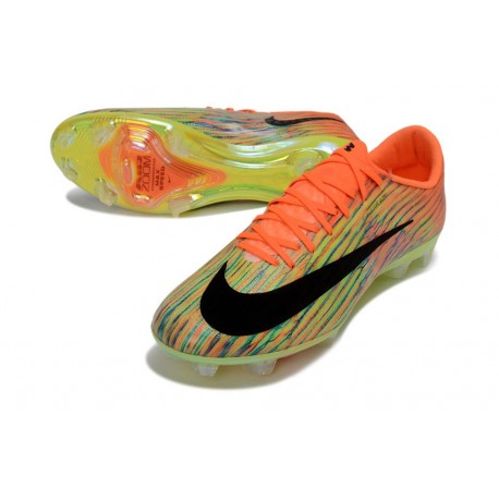 Crampon de Football Nike Zoom Mercurial Vapor 17 Elite FG Vert Orange Noir