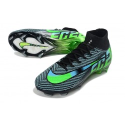 Chaussures Neuf Nike Mercurial Superfly 10 Elite FG Noir Vert