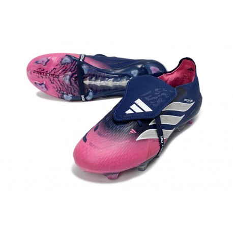 Crampons de Foot Adidas Predator Elite FT FG Rose Bleu Argent