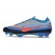 Crampons de Foot Nike Zoom Mercurial Vapor 17 Elite FG Bleu Gris Rouge