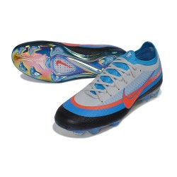 Crampons de Foot Nike Zoom Mercurial Vapor 17 Elite FG Bleu Gris Rouge