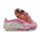 Adidas Chaussure Predator Elite Foldover Tongue FG Rose Blanc