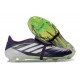 Adidas Chaussure Predator Elite Foldover Tongue FG Noir Blanc Vert