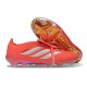 Adidas Chaussure Predator Elite Foldover Tongue FG Rouge Argent