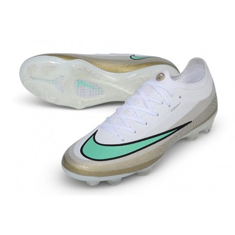 Nike Mercurial Vapor XVII Elite FG Blanc Vert luminescent Mtlc Or