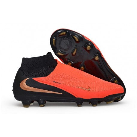 Crampons de Football Nike Phantom 6 Elite High FG Brt Rouge foncé Dégradé Noir