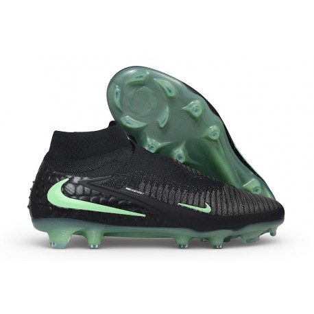 Crampons de Football Nike Phantom 6 Elite High FG Noir Vert Illusion