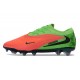 Chaussures Nike Phantom 6 Elite Low FG Rouge Vert